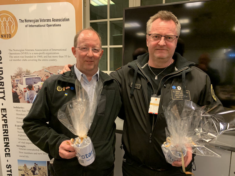 Kveldens hovedtema var Norges Veteranforbund ved Jon Enger og Werner Ekren.