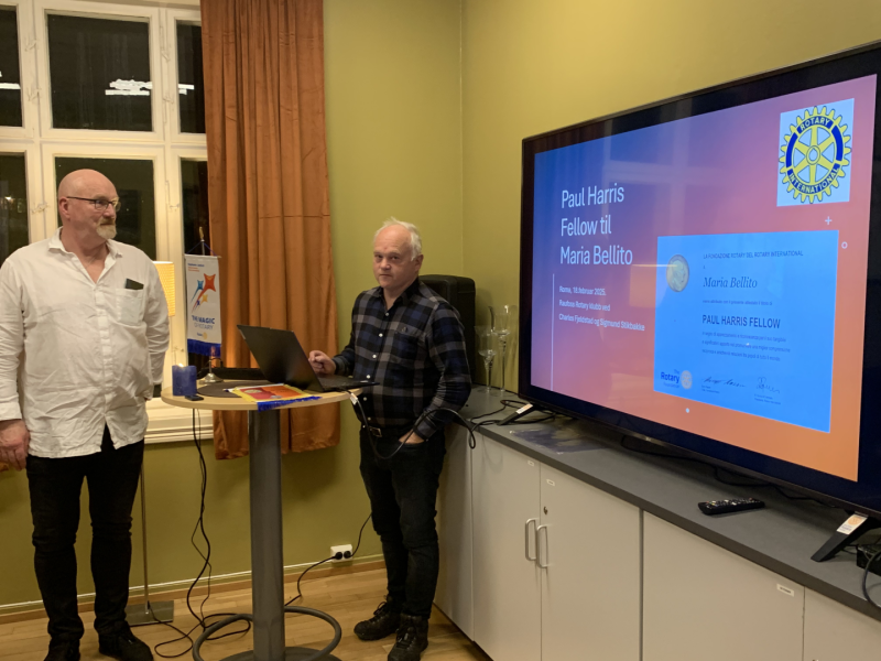 Paul Harris utmerkelse fra Raufoss til Roma